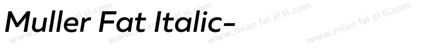 Muller Fat Italic字体转换